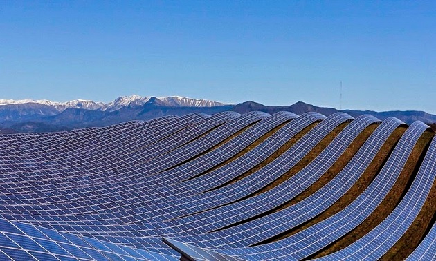 Le plus grand champ de panneau solaire en france