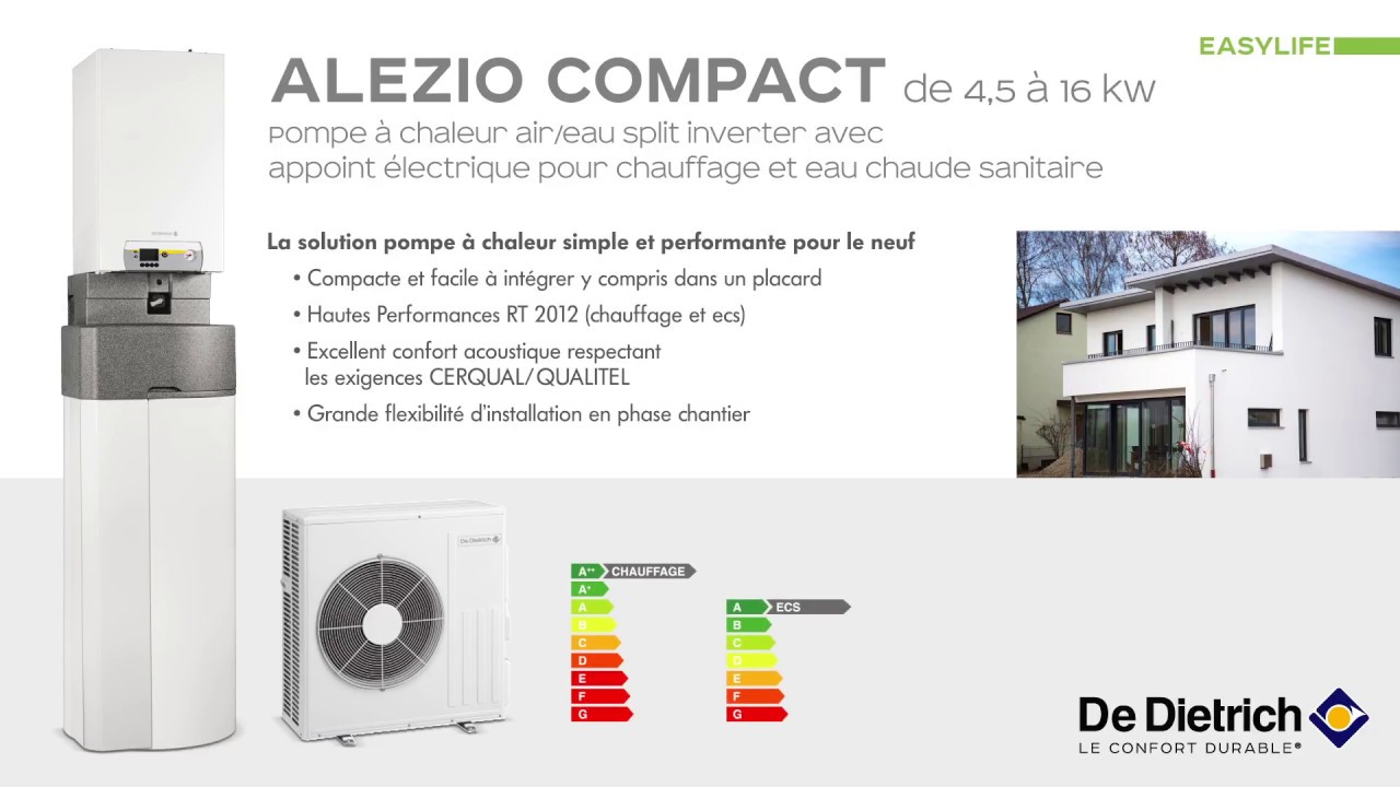 Pompe a chaleur air eau de dietrich alezio