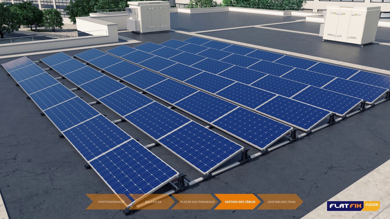 Fixation toit plat panneau solaire