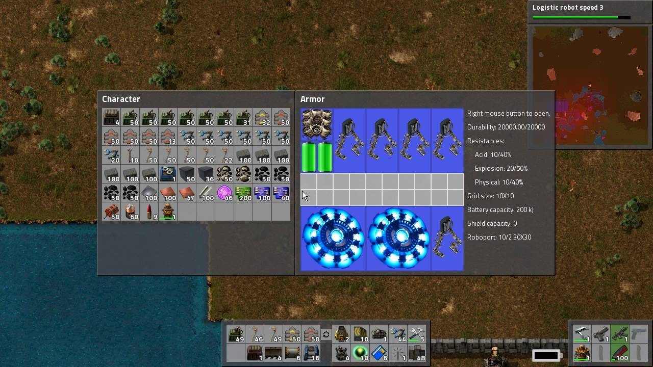 Factorio rapport panneau solaire batterie