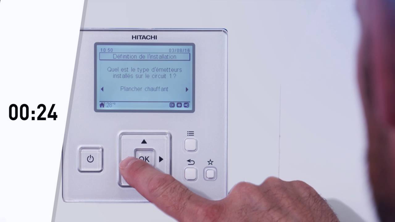 Reglage pompe à chaleur hitachi