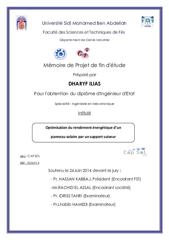Optimisation du rendement d'un panneau solaire
