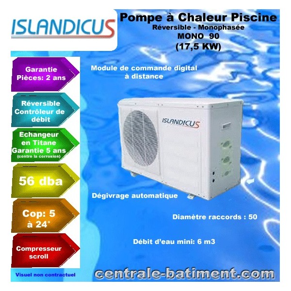 Pompe a chaleur islandicus mono 90