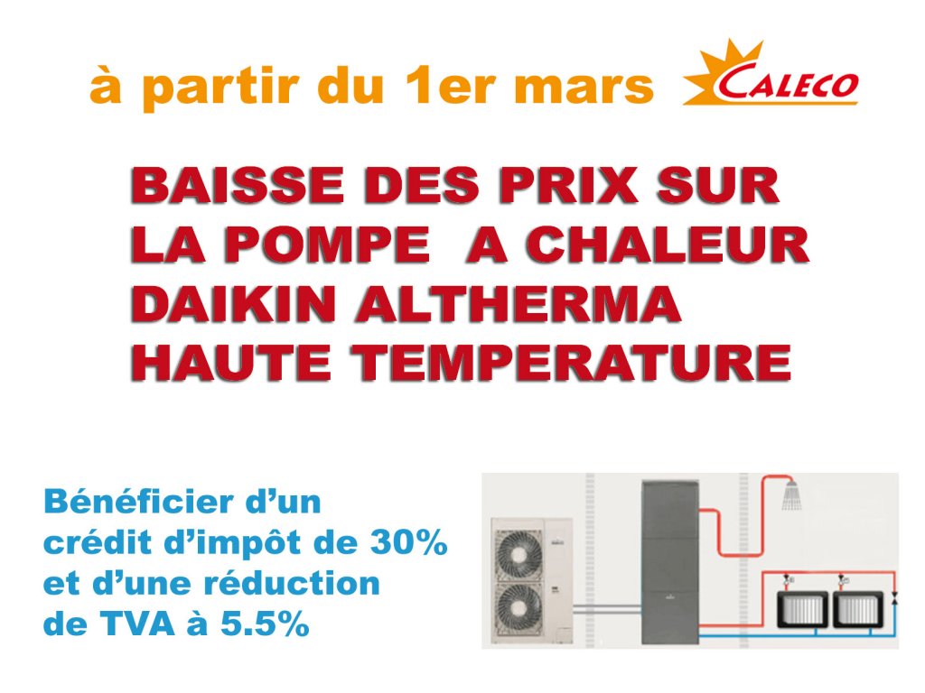 Reduction d'impot pompe à chaleur