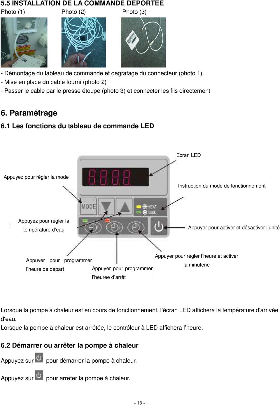 Pompe a chaleur piscine mode d'emploi