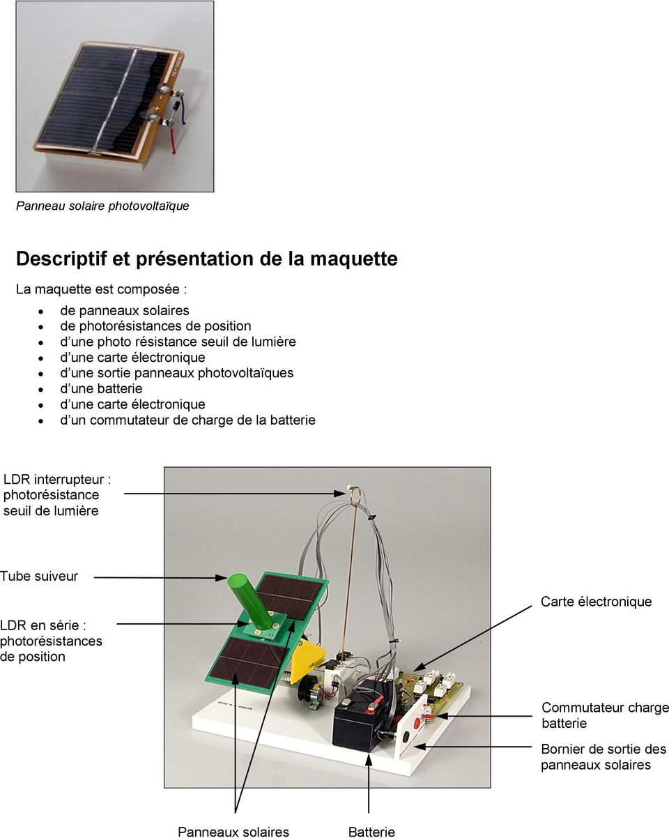 Interrupteur panneau solaire