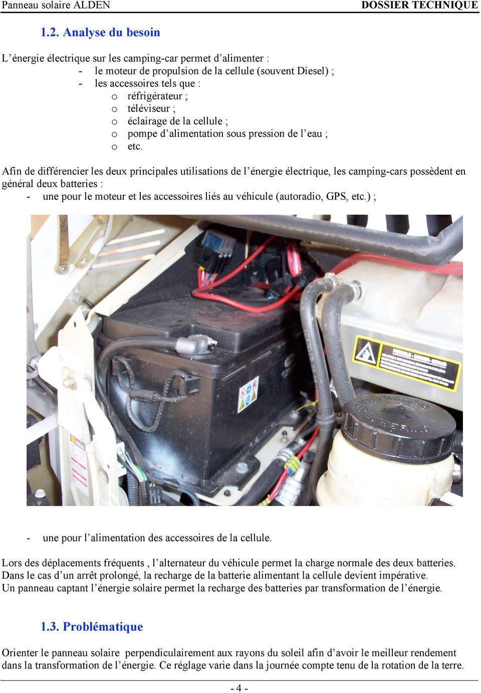 Panneau solaire alden camping car