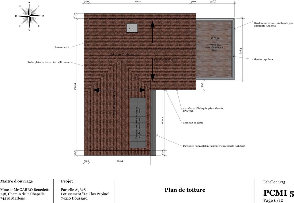 Plan de masse panneau solaire