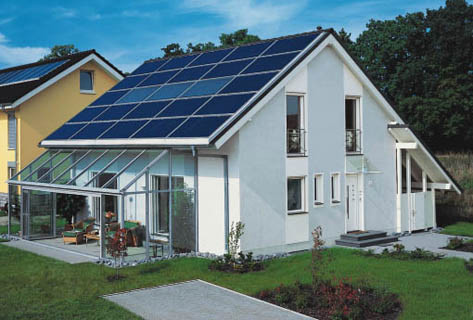 Panneau solaire sur une maison