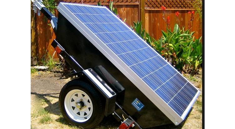 Panneau solaire photovoltaïque portable souple avec batterie
