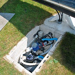 Panneau solaire pour piscine enterrée