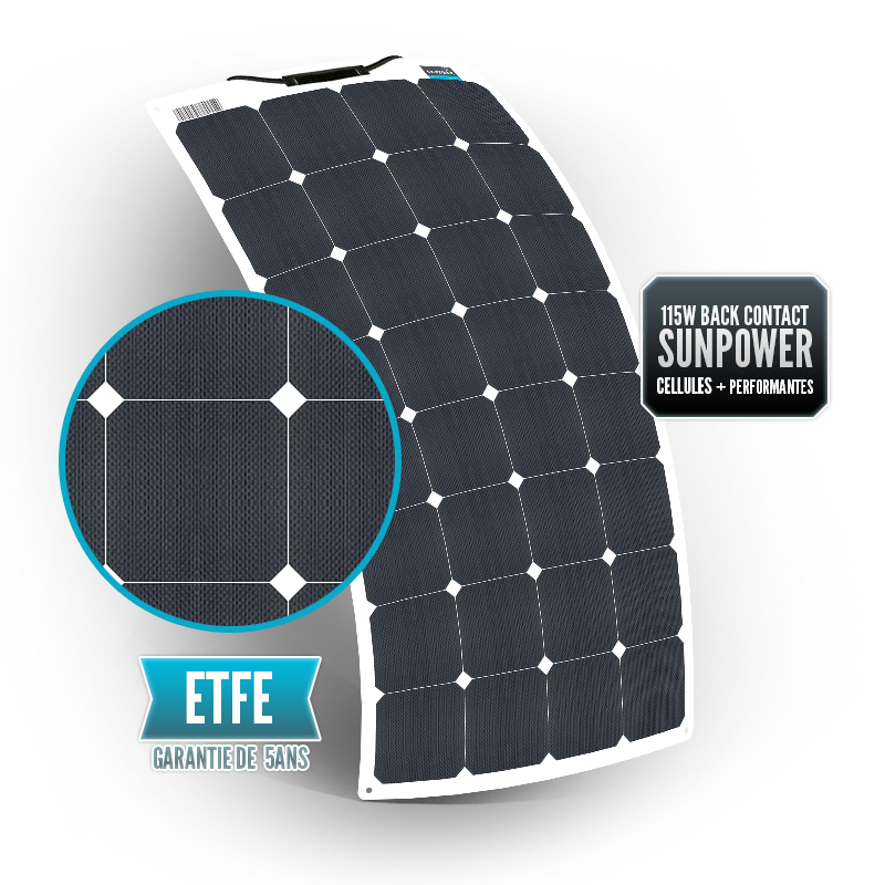 Panneau solaire back contact souple