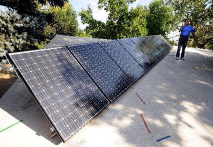 Panneau solaire grande surface