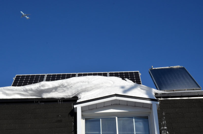 Angle panneau solaire hiver