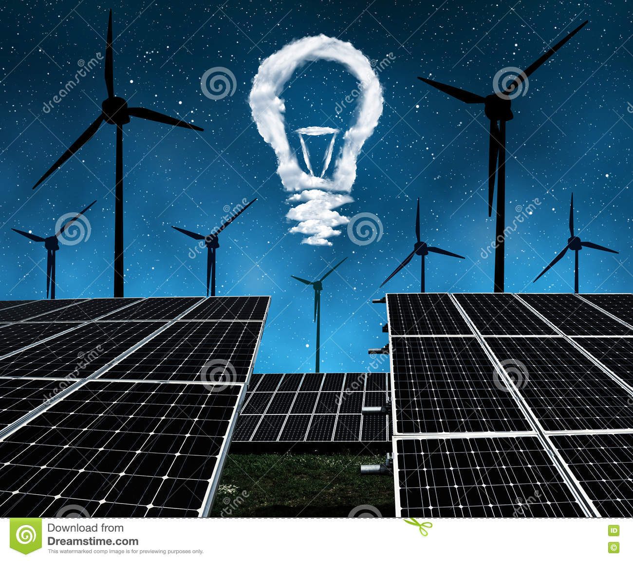 Panneau solaire la nuit