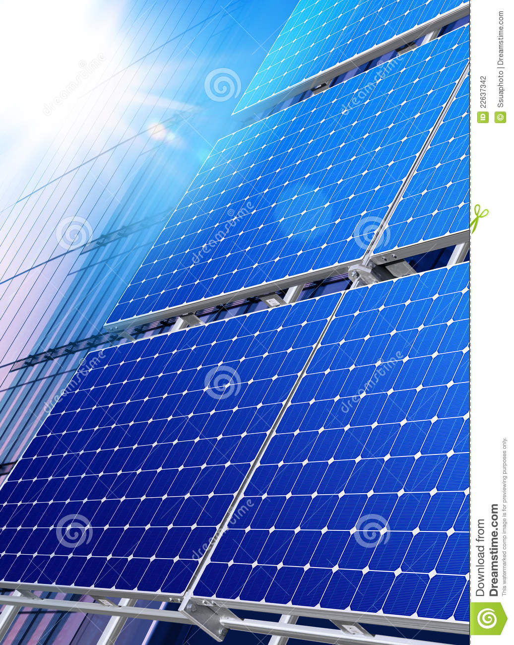 Panneau solaire gratte ciel