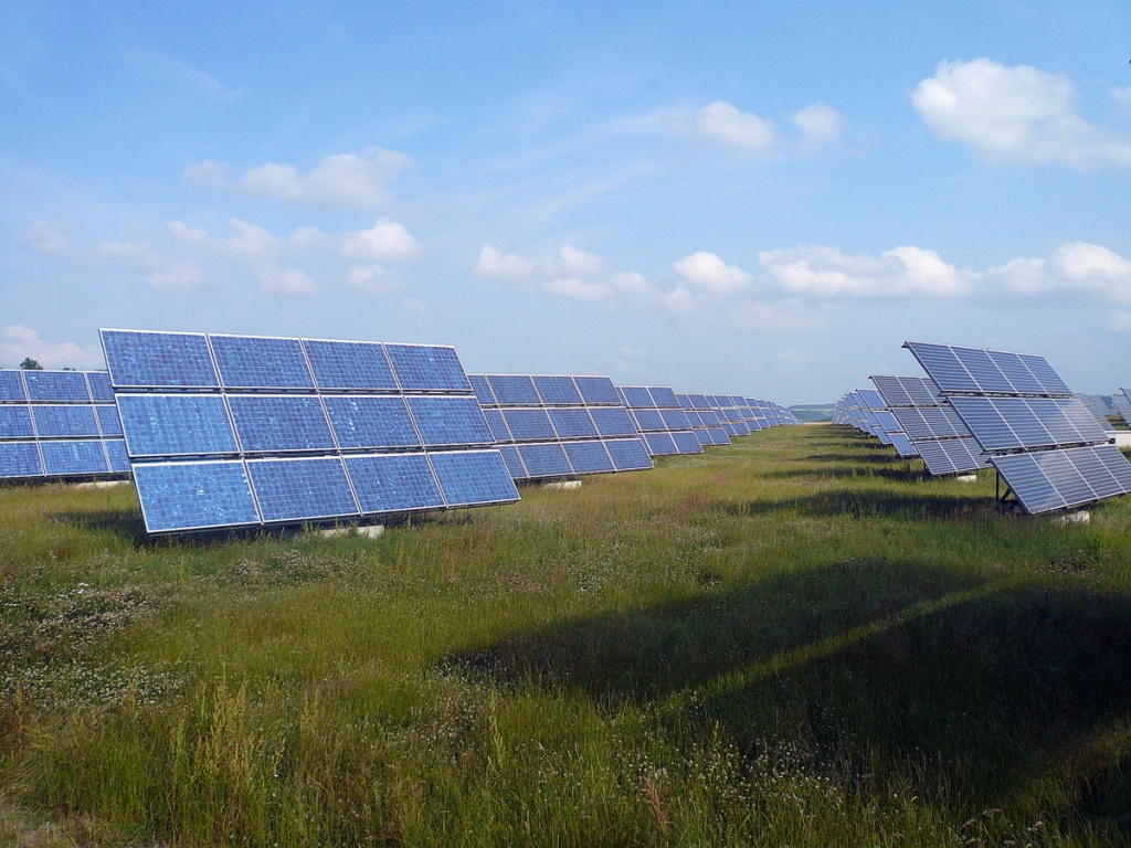 Panneau solaire en montagne