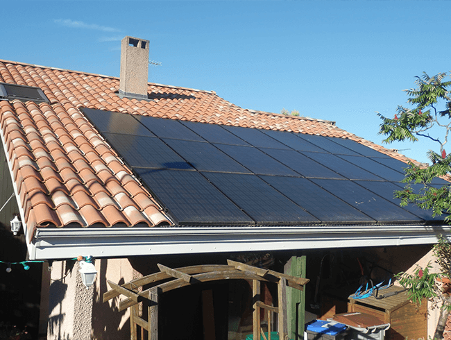 Panneau solaire sud ouest
