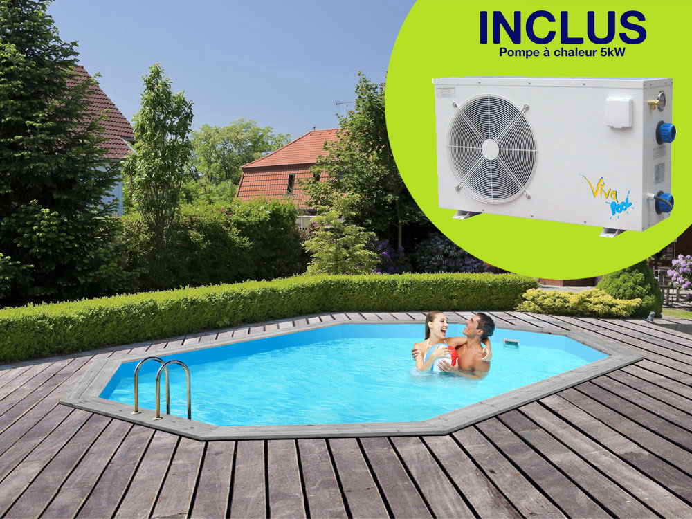 Piscine hors sol bois avec pompe a chaleur