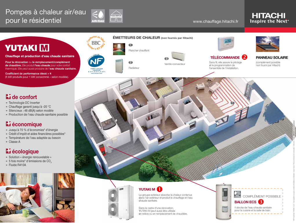 Prix pompe a chaleur hitachi air eau