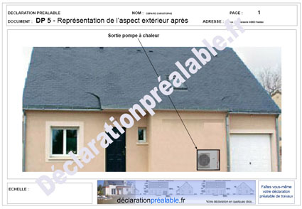 Declaration de travaux pour pompe a chaleur