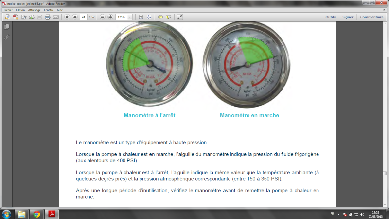 Reglage d'une pompe a chaleur
