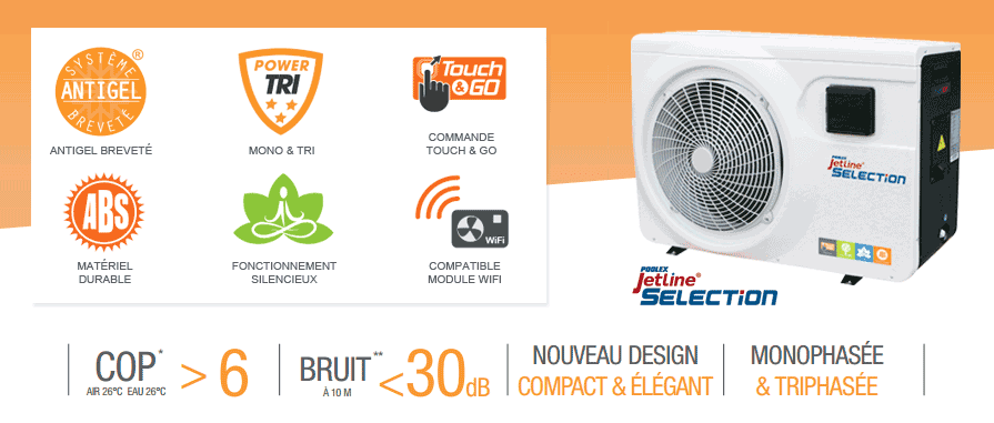Poolex jetlineselection 9kw modele 95 pompe a chaleur piscine poolex