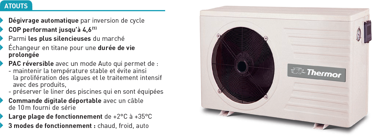 Pompe a chaleur pour piscine thermor