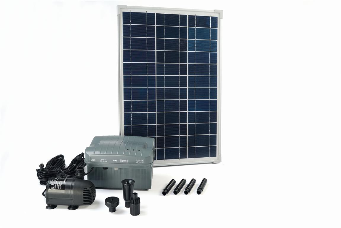 Pompe de bassin avec panneau solaire