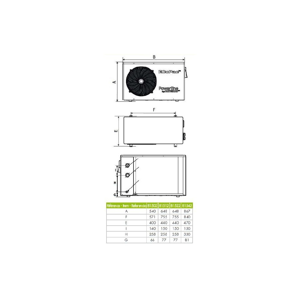 Pompe a chaleur ecopac 81502 mode d'emploi