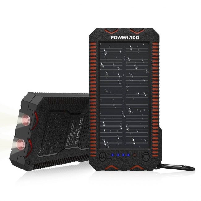 Batterie portable avec panneau solaire