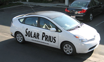 Prius avec panneau solaire