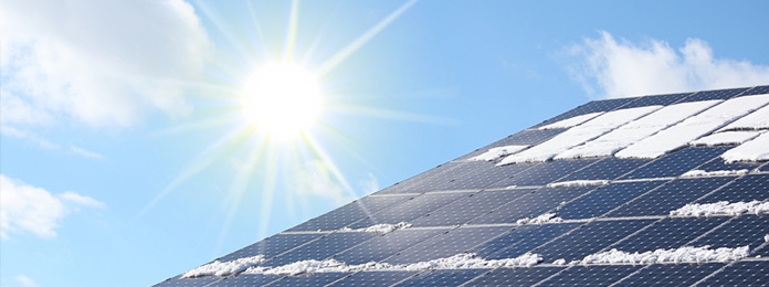 Grele panneau solaire