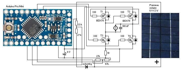 Diode anti retour sur panneau solaire