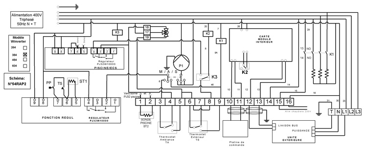 Schema electrique pompe a chaleur air eau