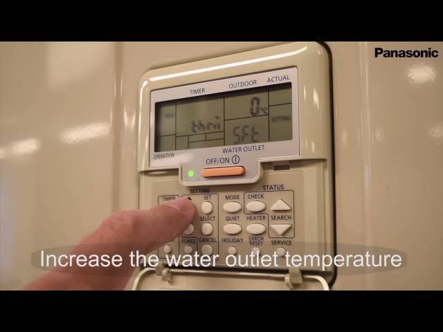 Comment regler pompe a chaleur panasonic