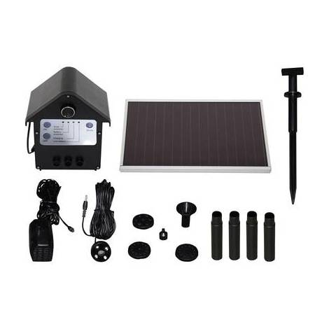Pompe solaire 980l/h: kit complet avec panneau solaire & batterie