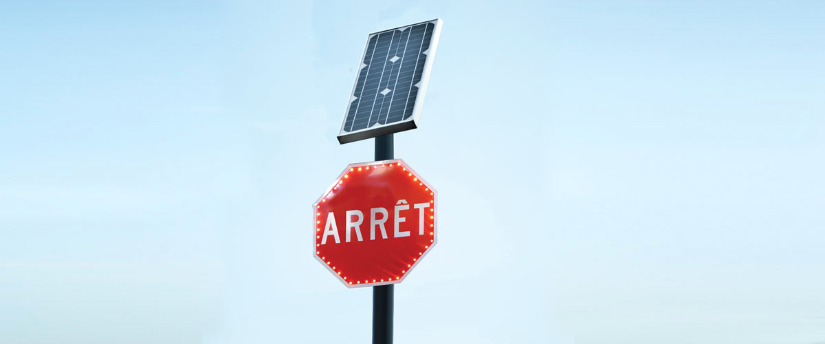Panneau signalisation solaire