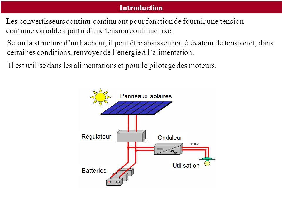 Panneau solaire tension continue ou variable