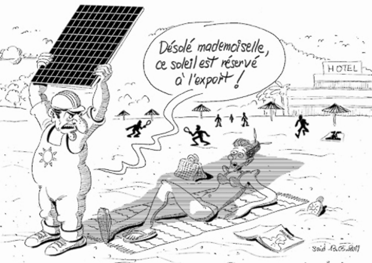 Caricature panneau solaire