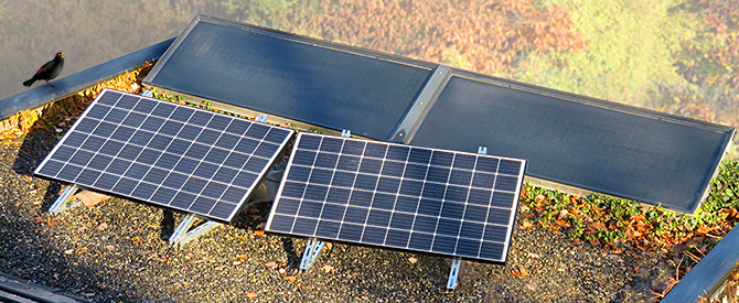 Panneau solaire sur son balcon
