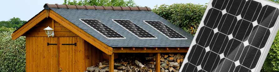 Abri jardin panneau solaire