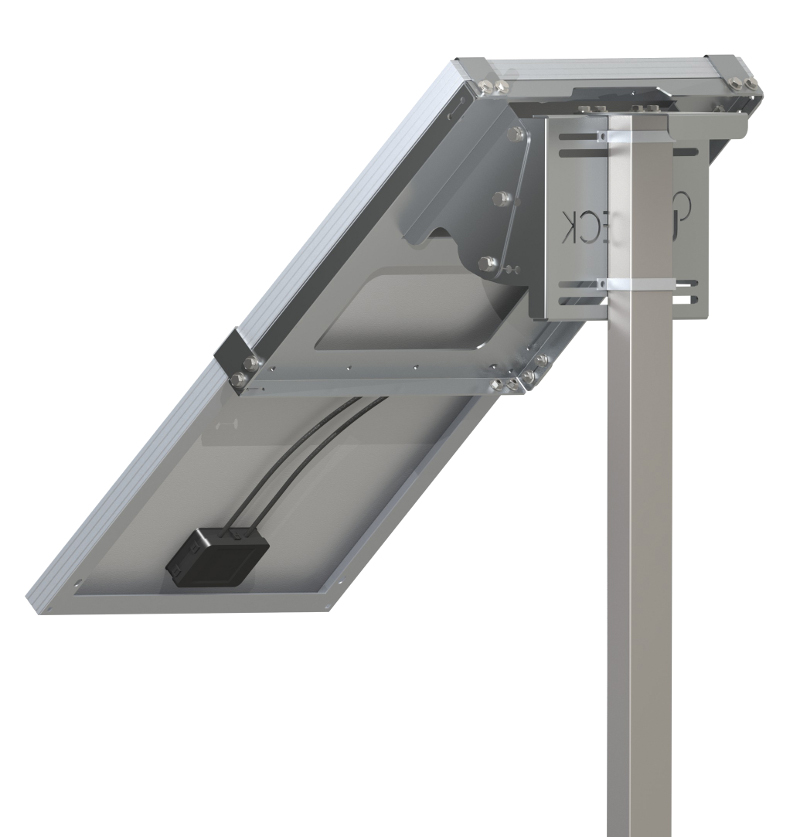 Panneau signalisation avec panneau solaire