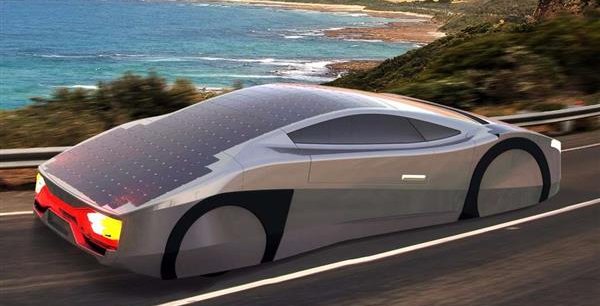 Voiture panneau solaire toit