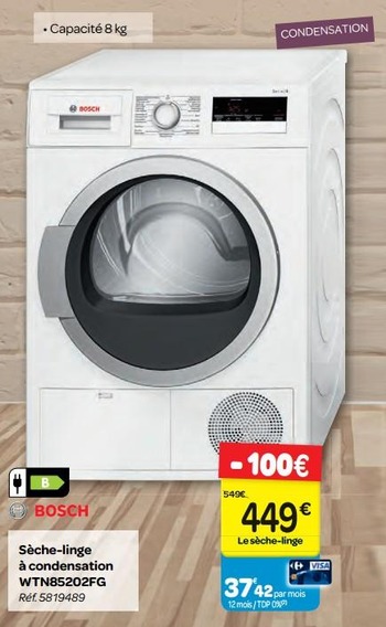 Carrefour seche linge pompe a chaleur