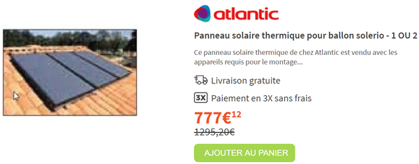 Atlantic panneau solaire