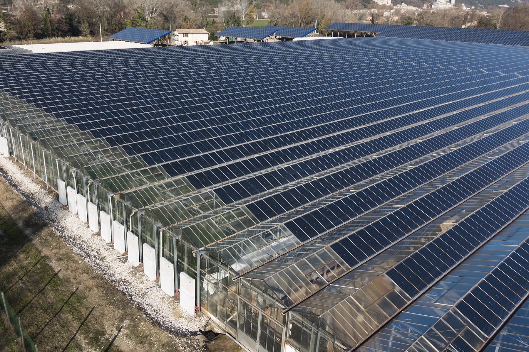Panneau solaire serre